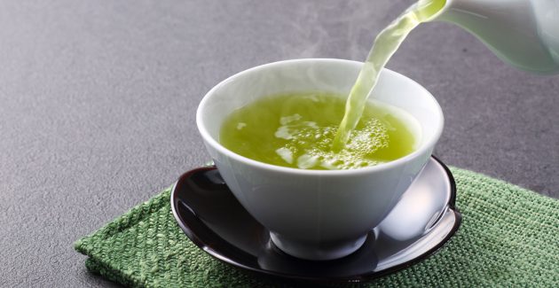 green tea, hot green tea, teh hijau